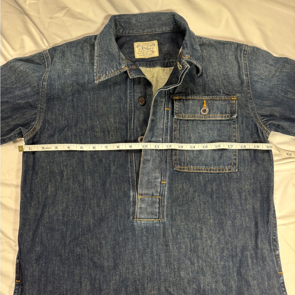Polo Ralph Lauren Authentic Dungarees Shift Dress size small 💯%cotton w/pockets! - Picture 6 of 7